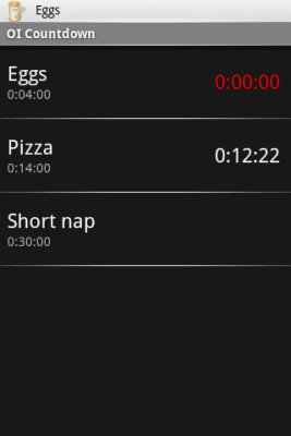 Screenshot of the application OI Countdown - #2