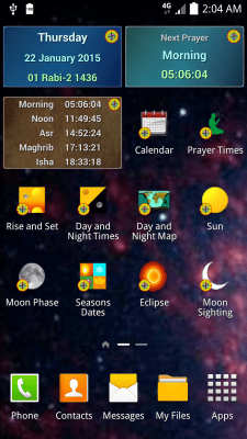 Screenshot of the application Sun & Moon Calendar - #9