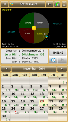 Screenshot of the application Sun & Moon Calendar - #13