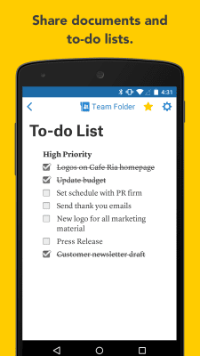 Screenshot of the application Quip - #2
