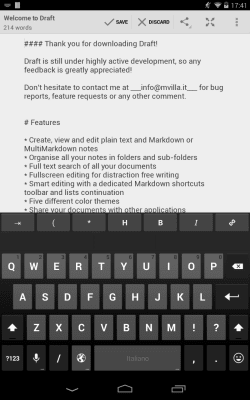 Screenshot of the application Draft - #10