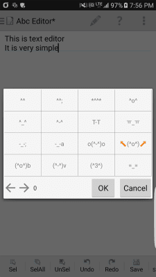 Screenshot of the application My Text Editor - #2