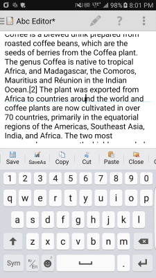 Screenshot of the application My Text Editor - #4