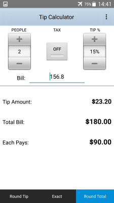 Screenshot of the application Tip Calculator from Hide Apps - #2