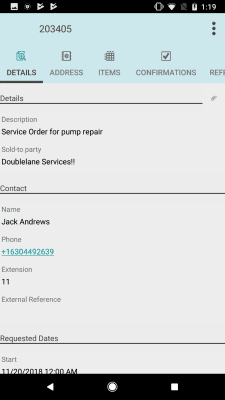Screenshot of the application SAP CRM Service Manager - #5