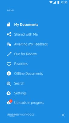 Screenshot of the application Amazon WorkDocs - #2
