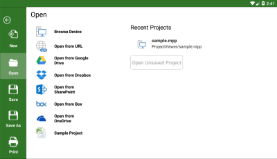 Screenshot of the application gProjectViewer - #9