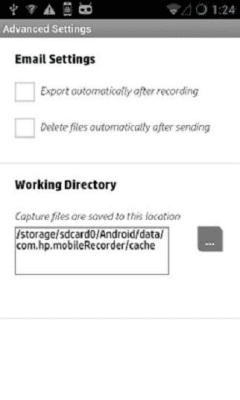 Screenshot of the application HP LoadRunner Mobile Recorder - #3