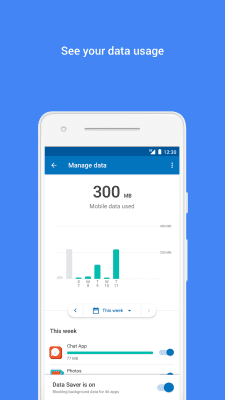 Screenshot of the application Datally: data saving app by Google - #2