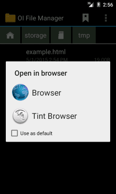 Screenshot of the application Open in Browser - #3