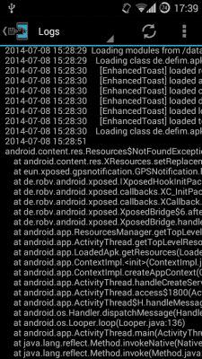 Screenshot of the application HitchXposedLog - #2