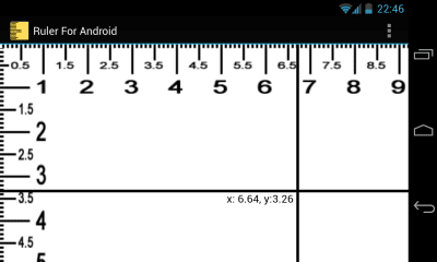 Screenshot of the application Android ruler - #3