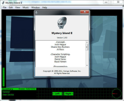 Screenshot of the application MysteryIsland II - #2