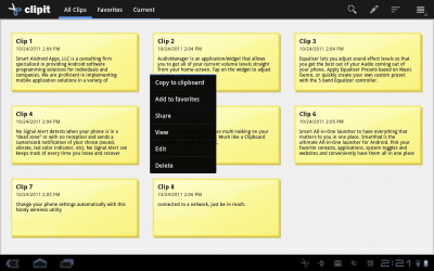 Screenshot of the application ClipIT - Clipboard Manager - #2
