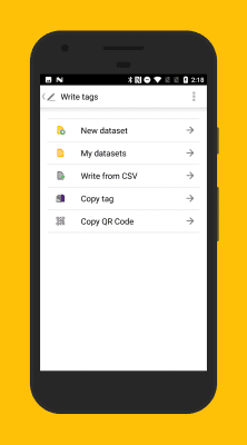 Screenshot of the application NFC TagWriter by NXP - #2
