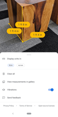 Screenshot of the application Google Measure - #5