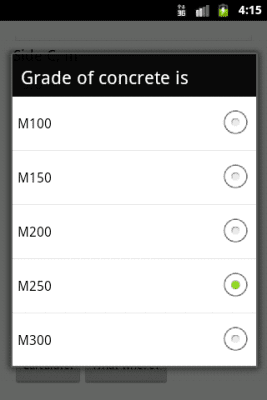 Screenshot of the application Calculation of the foundation - #4