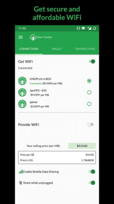 Screenshot of the application OG P2P Internet - #2