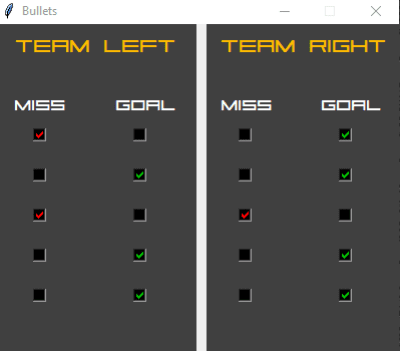 Screenshot of the application ScoreBoard - #2
