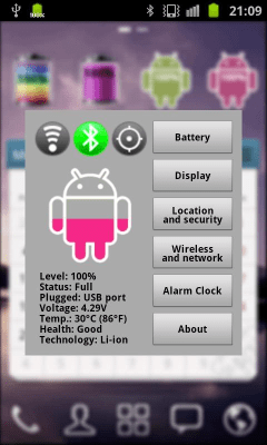 Screenshot of the application Pink Android Battery - #4