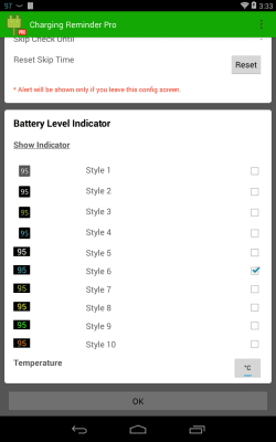 Screenshot of the application Charging Reminder - #7
