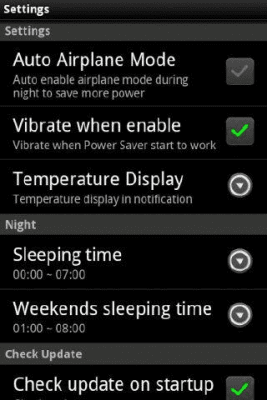 Screenshot of the application AnTuTu Battery Saver - #2