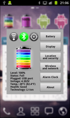 Screenshot of the application Rainbow Battery - #3