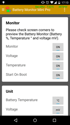Screenshot of the application Battery Monitor Mini - #3