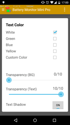 Screenshot of the application Battery Monitor Mini - #4