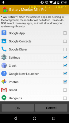 Screenshot of the application Battery Monitor Mini - #5