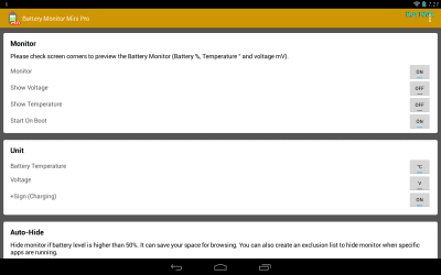 Screenshot of the application Battery Monitor Mini - #11