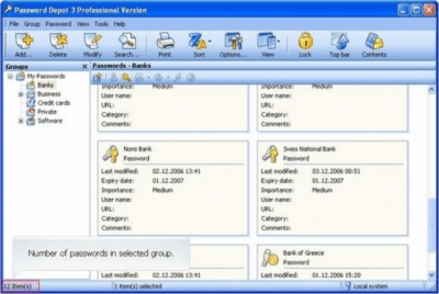Screenshot of the application Password Depot - #2