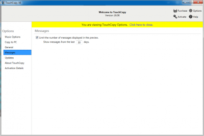 Screenshot of the application TouchCopy - #4