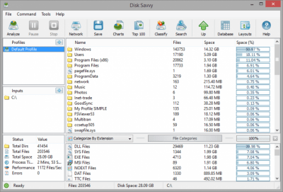 Screenshot of the application Disk Savvy - #2