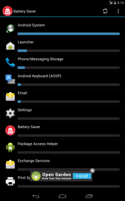 Screenshot of the application Open Garden Battery Saver - #2