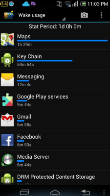 Screenshot of the application Battery Stats Plus - #4