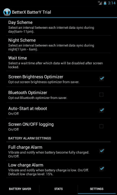 Screenshot of the application BetterX Battery Trial(2X Life) - #2