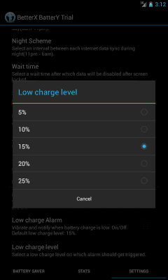 Screenshot of the application BetterX Battery Trial(2X Life) - #6