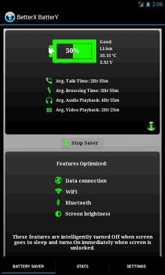Screenshot of the application BetterX Battery Trial(2X Life) - #7