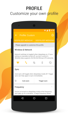 Screenshot of the application Deep Sleep Battery Saver - #4