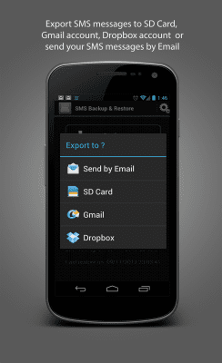 Screenshot of the application MDroid SMS Backup & Restore - #3