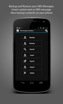 Screenshot of the application MDroid SMS Backup & Restore - #4