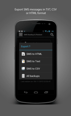 Screenshot of the application MDroid SMS Backup & Restore - #5
