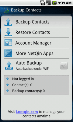 Screenshot of the application Contacts Importer - #2