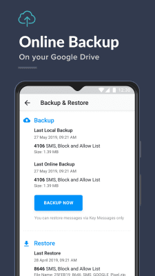 Screenshot of the application Block Text, SMS, Spam Blocker - Key Messages - #6