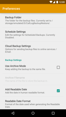Screenshot of the application Call Logs Backup & Restore - #3