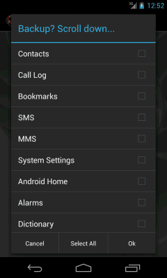 Screenshot of the application My Backup - #4
