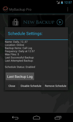 Screenshot of the application My Backup - #8