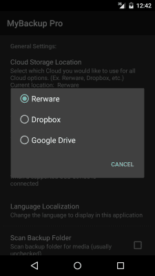 Screenshot of the application My Backup - #9