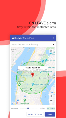 Screenshot of the application Wake Me There - #3